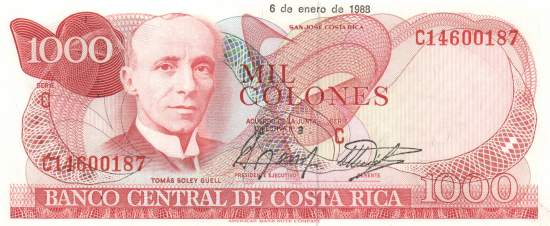 1000 Colones 6.1.1988